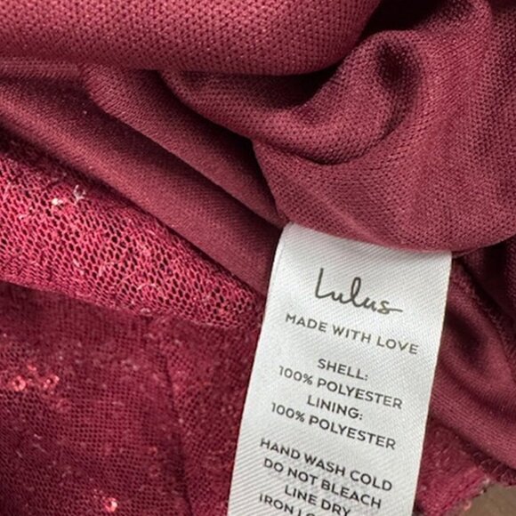 NWT Lulus On the Invitation Burgundy Sequin Strapless Mini Dress - Picture 7 of 8